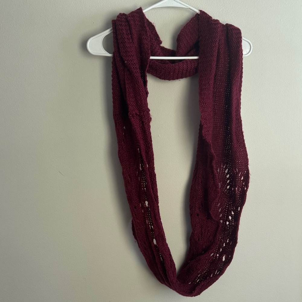 Charlotte Russe Deep Red Knit Infinity Scarf